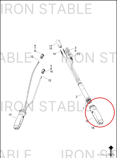 Harley-Davidson Grip, Rh/Heated