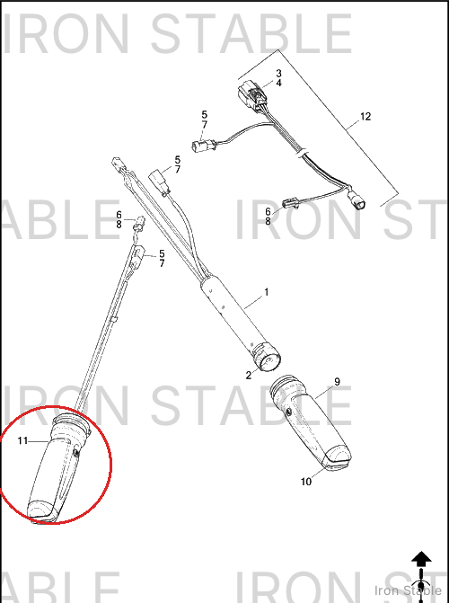 Harley-Davidson Grip, Lh, Heated