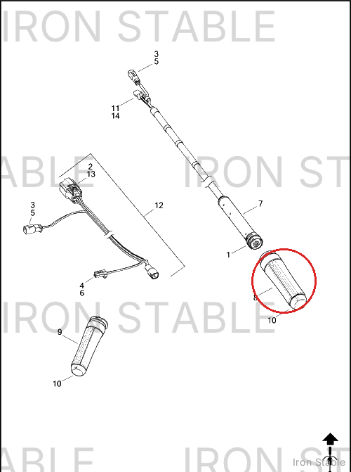 Harley-Davidson Grip, Throttle, Non-Heated
