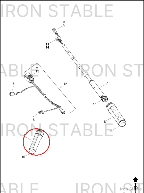 Harley-Davidson Grip, Lh, Non-Heated