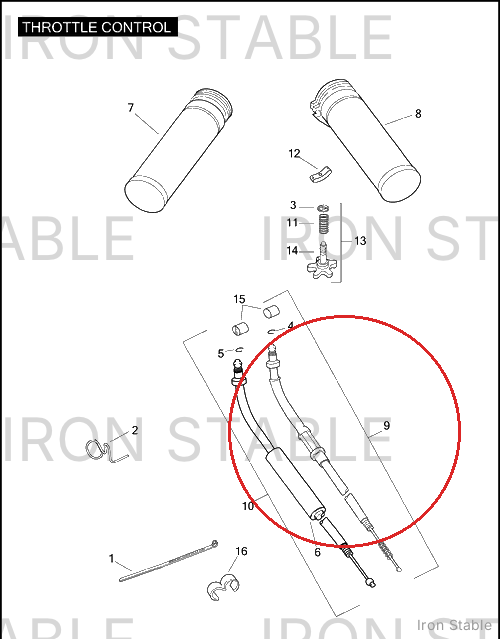 Harley-Davidson Cable, Idle Control