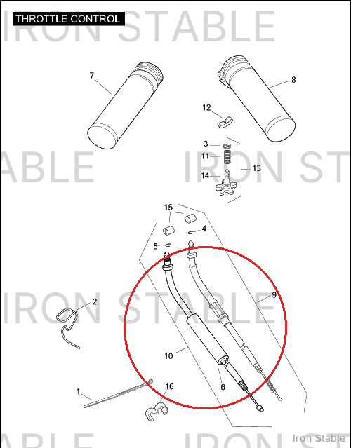 Harley-Davidson Cable, Throttle Cntrl