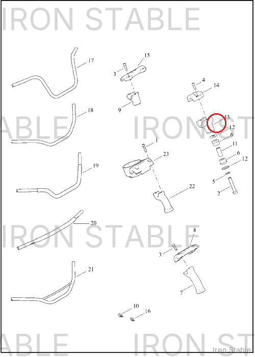 Harley-Davidson Clamp, Lower H-Bar, Chrome