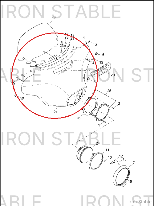 Harley-Davidson Sub-Assembly, Front Frng, Pntd