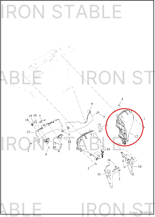 Harley-Davidson Fairing, Fr, Outer Skirt, Sld