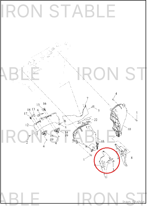 Harley-Davidson Fairing, Fr, Outer Skirt, Sld