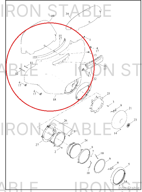 Harley-Davidson Kit-Front Frng, Pnstrp