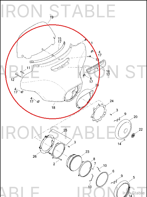 Harley-Davidson Kit-Front Frng, Pnstrp