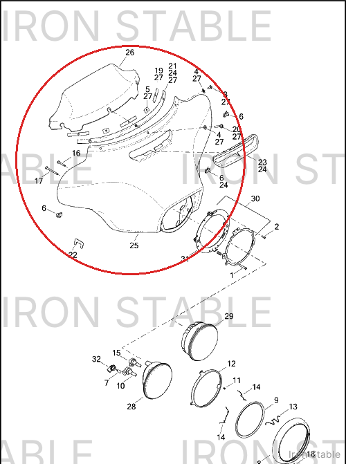 Harley-Davidson Kit-Front Frng, Solid