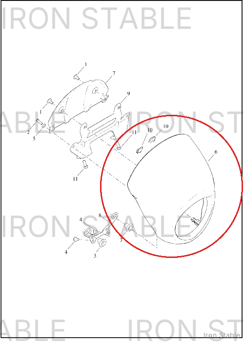 Harley-Davidson Fairing, Fr, Outer, Solid