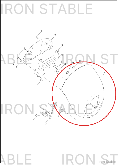 Harley-Davidson Fairing, Fr, Outer, Solid