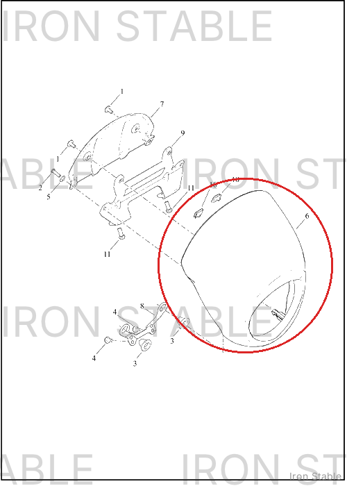 Harley-Davidson Fairing, Fr, Outer, Solid