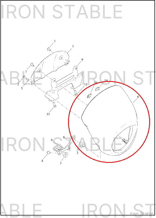 Harley-Davidson Fairing, Fr, Outer, Solid