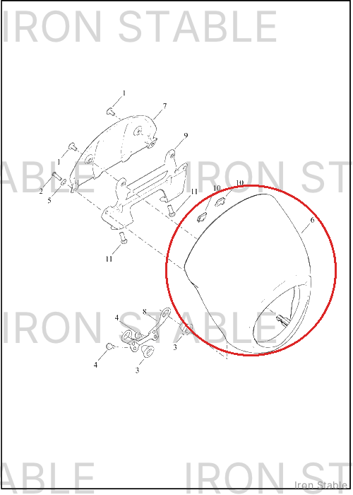 Harley-Davidson Fairing, Fr, Outer, Solid