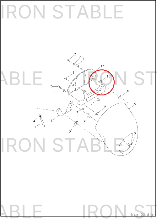 Harley-Davidson Fairing, Fr, Bracket, Upper