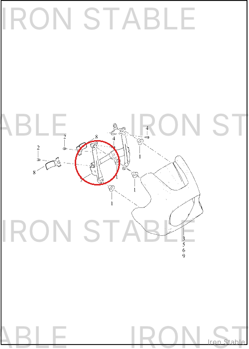 Harley-Davidson Fairing, Fr, Bracket
