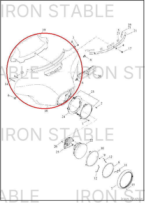 Harley-Davidson Fairing, Fr, Kit, Otr, Svce