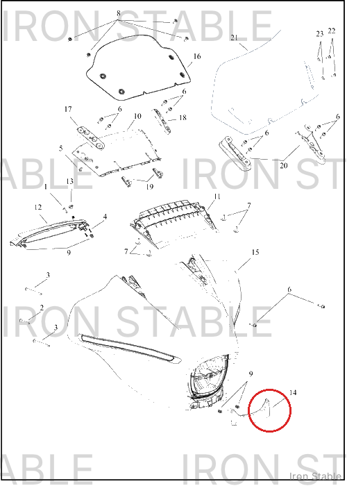 Harley-Davidson Fairing, Fr, Trim, Chin