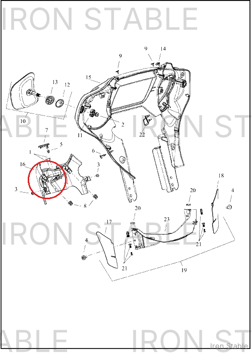 Harley-Davidson Fairing, Inr, Dash, Solid