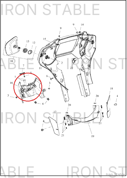 Harley-Davidson Fairing, Inr, Dash, Solid