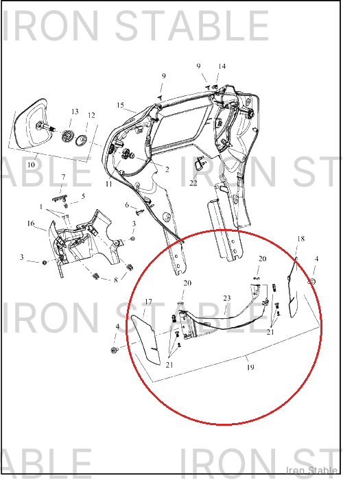 Harley-Davidson Deflector, Air, Assembly, Std Frks