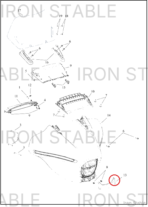 Harley-Davidson Fairing, Fr, Trim, Chin, Solid
