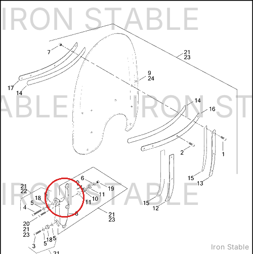 Harley-Davidson Bracket, Lh, W'shld Detach/Chrome