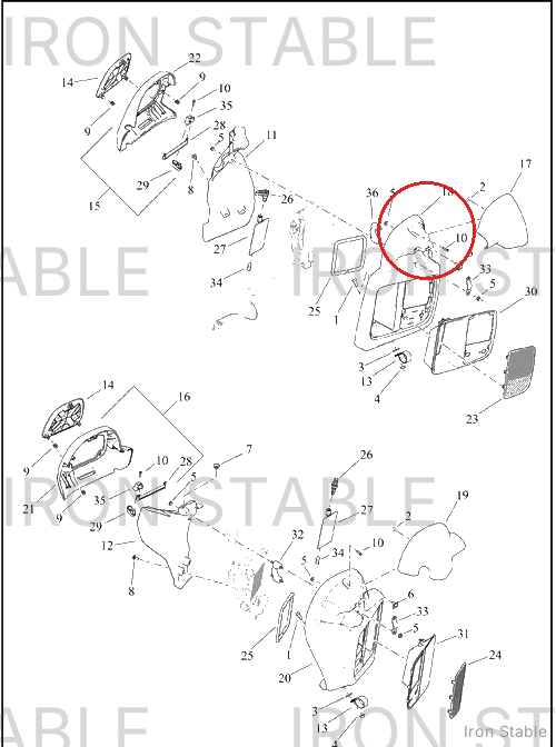 Harley-Davidson Frng Lower Sub-Component, Fascia Assembly