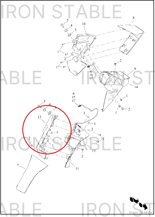 Harley-Davidson Fairing, Lower, Water Cooler, Oute