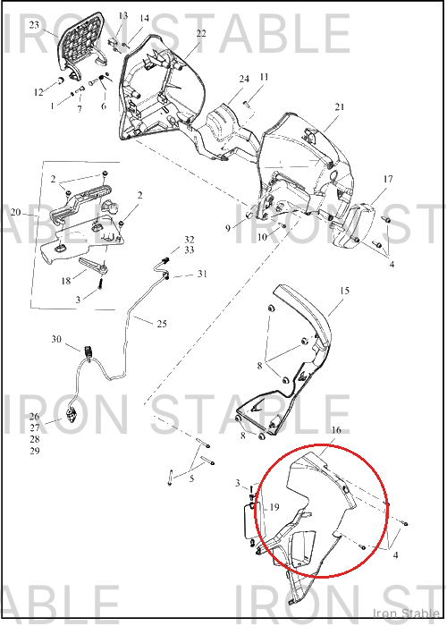 Harley-Davidson Fairing, Lower, Inr, Lh