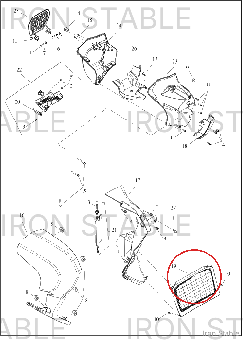 Harley-Davidson Deflector, Dbrs, Frng Lower