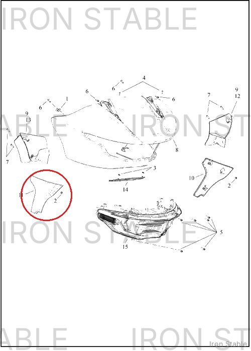 Harley-Davidson Fairing, Side, Rh, Fade