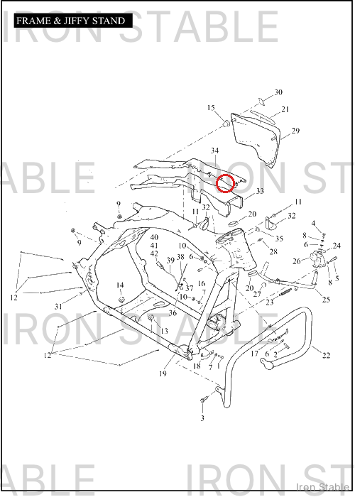 Harley-Davidson Sidecover, Lh/Pntd