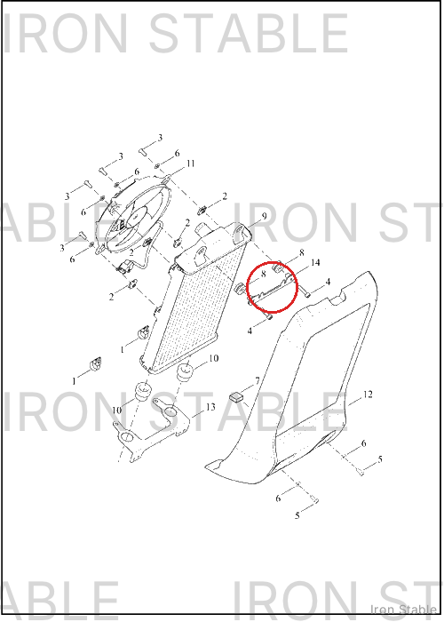 Harley-Davidson Shroud Mnt Assembly, Upr