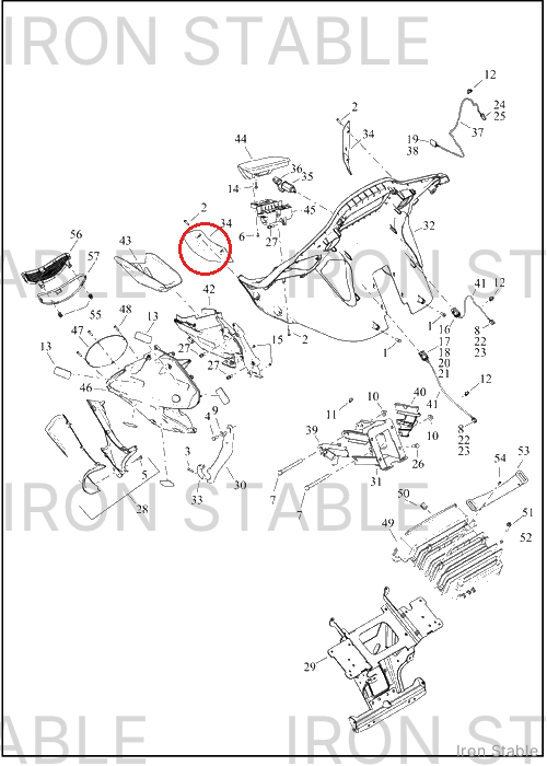 Harley-Davidson Chin Spoiler, Side, Lh