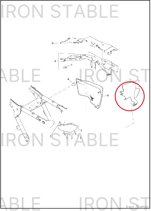 Harley-Davidson Wind Deflector, Lower-Rh