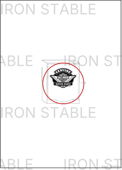 Harley-Davidson Sidecover, Lh, Solid
