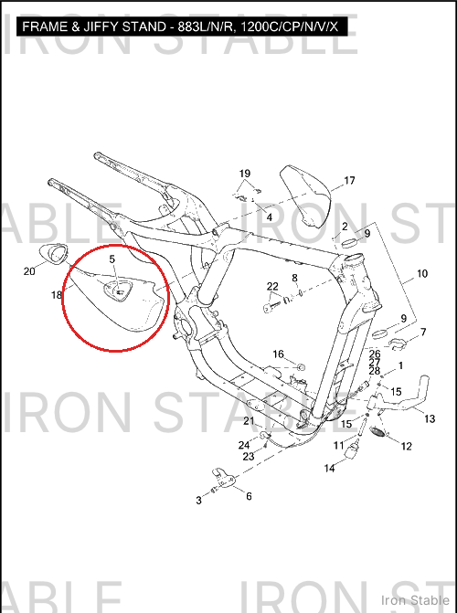 Harley-Davidson Sidecover, Rh, Solid