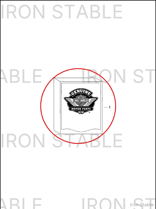 Harley-Davidson Sidecover, Lh, Solid