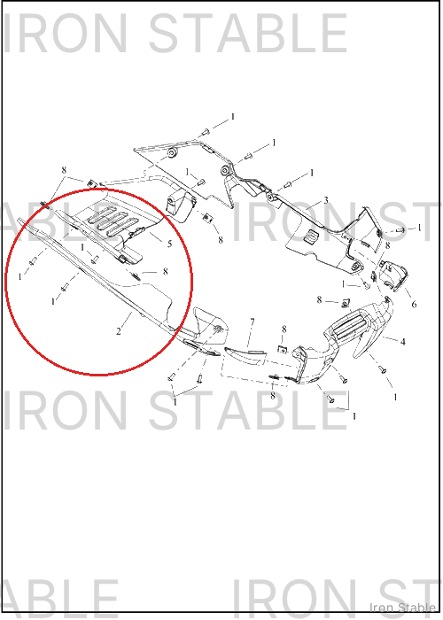 Harley-Davidson Chin Spoiler, Side, Molded, Rh