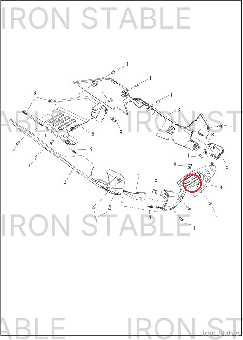 Harley-Davidson Chin Spoiler, Ctr, Molded