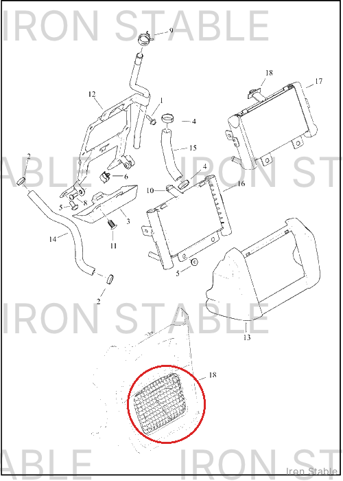 Harley-Davidson Kit, Splr, Blk Grid, Unpainted