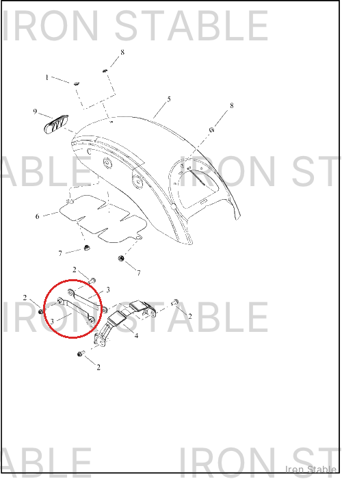 Harley-Davidson Bracket, Bodywork Mounting, Nutplate