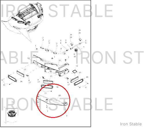 Harley-Davidson Bracket, Bodywork Mounting, Flg Rh