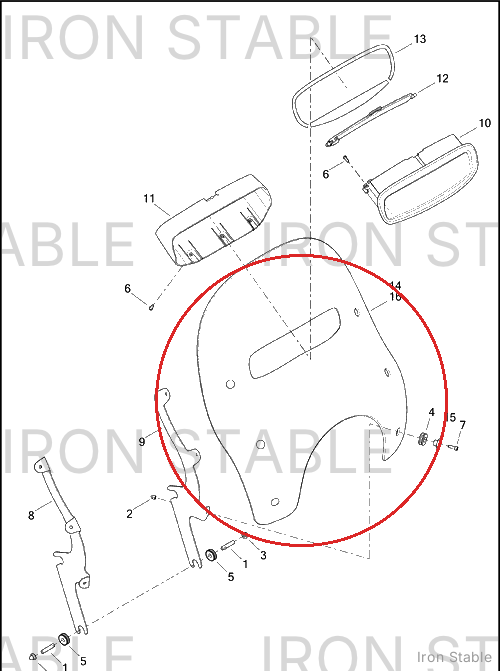 Harley-Davidson Vented Windsplitter Windshield