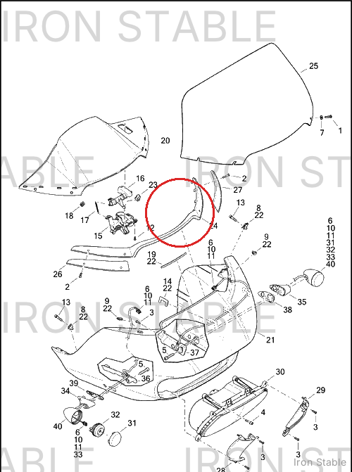 Harley-Davidson Gasket, Windshield