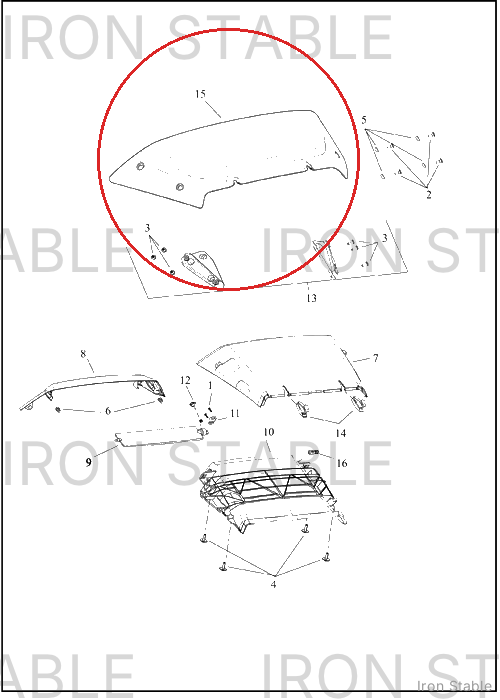 Harley-Davidson Kit, Wshld, Wind Splitter, 4.5 In