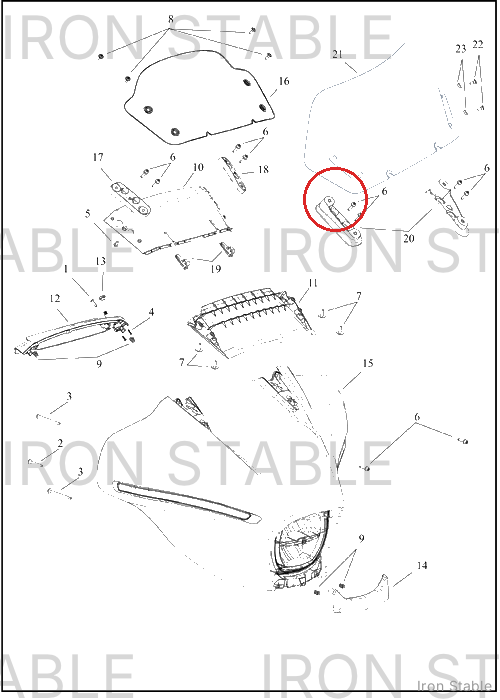 Harley-Davidson Kit, Wshld, Mounting, Tall