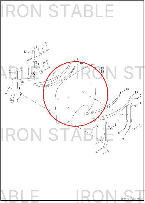Harley-Davidson Windshield, Assembly, Red Tint