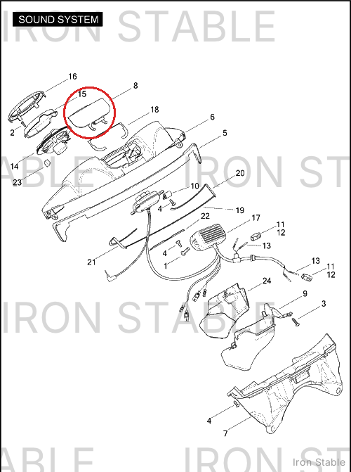 Harley-Davidson Mp3 Door, Inr-Frng, Pntd
